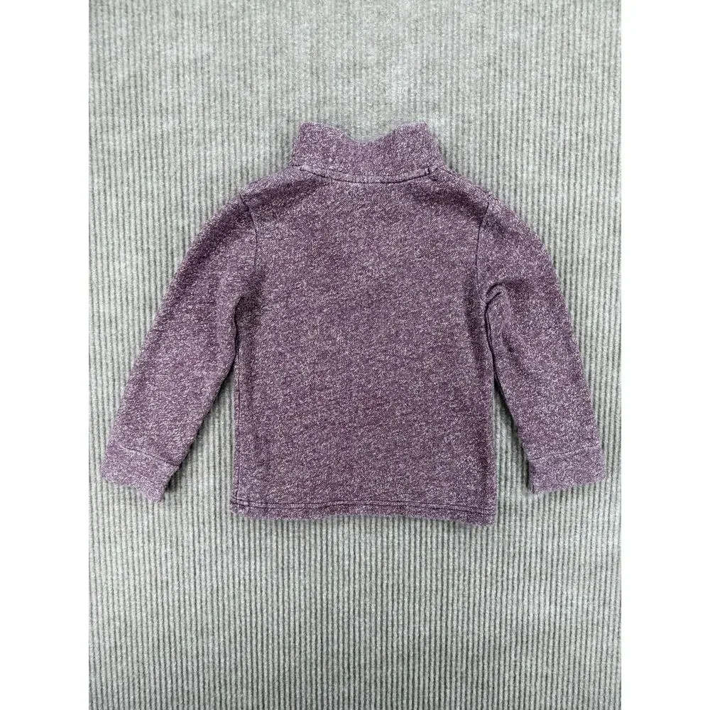 The Children's Place Boys Half Zip Marled Pullover Burgundy Sweatshirt 4T